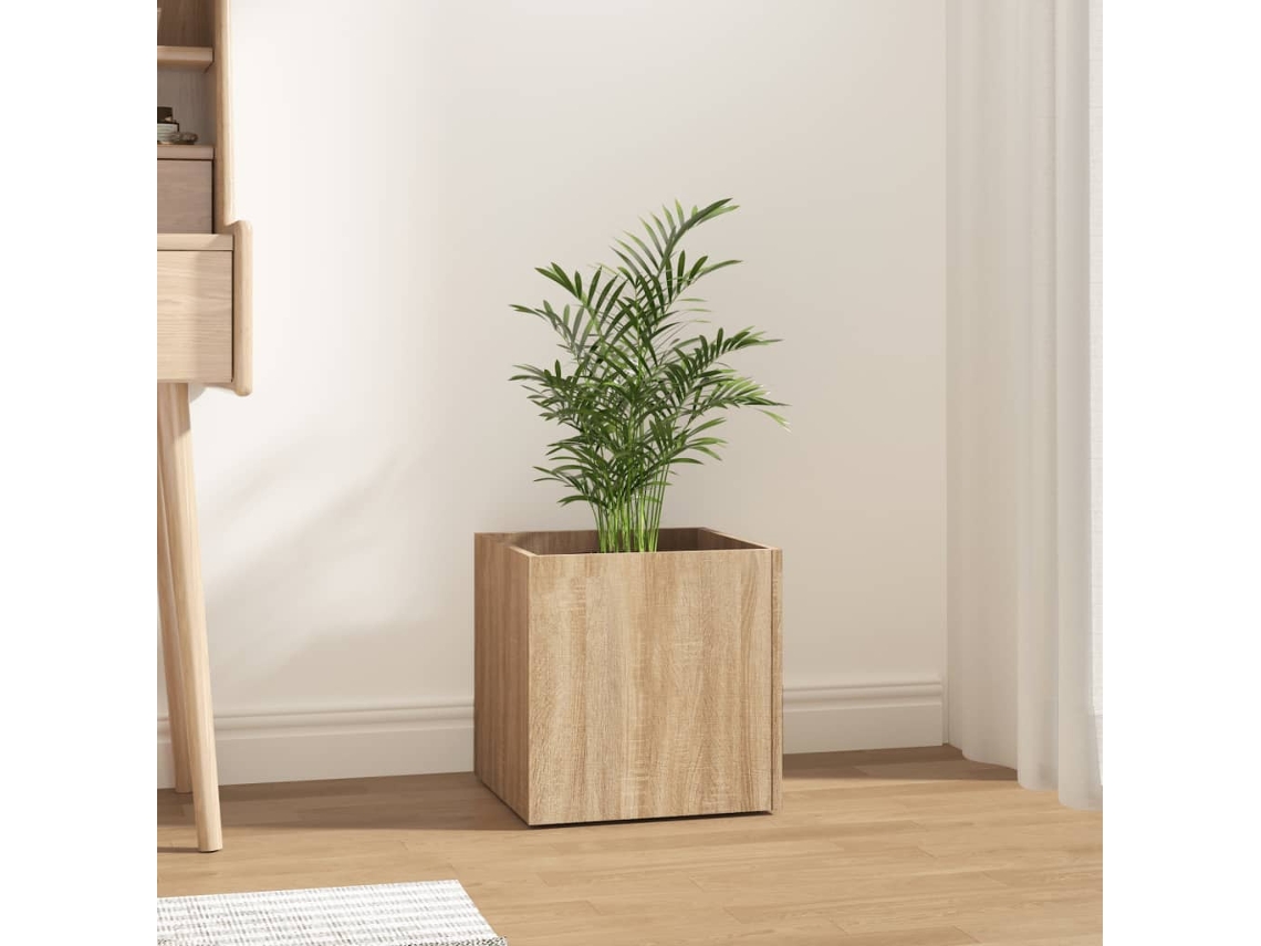 Macetero/Jardinera 40X40X40 cm Madera Procesada Roble Sonoma
