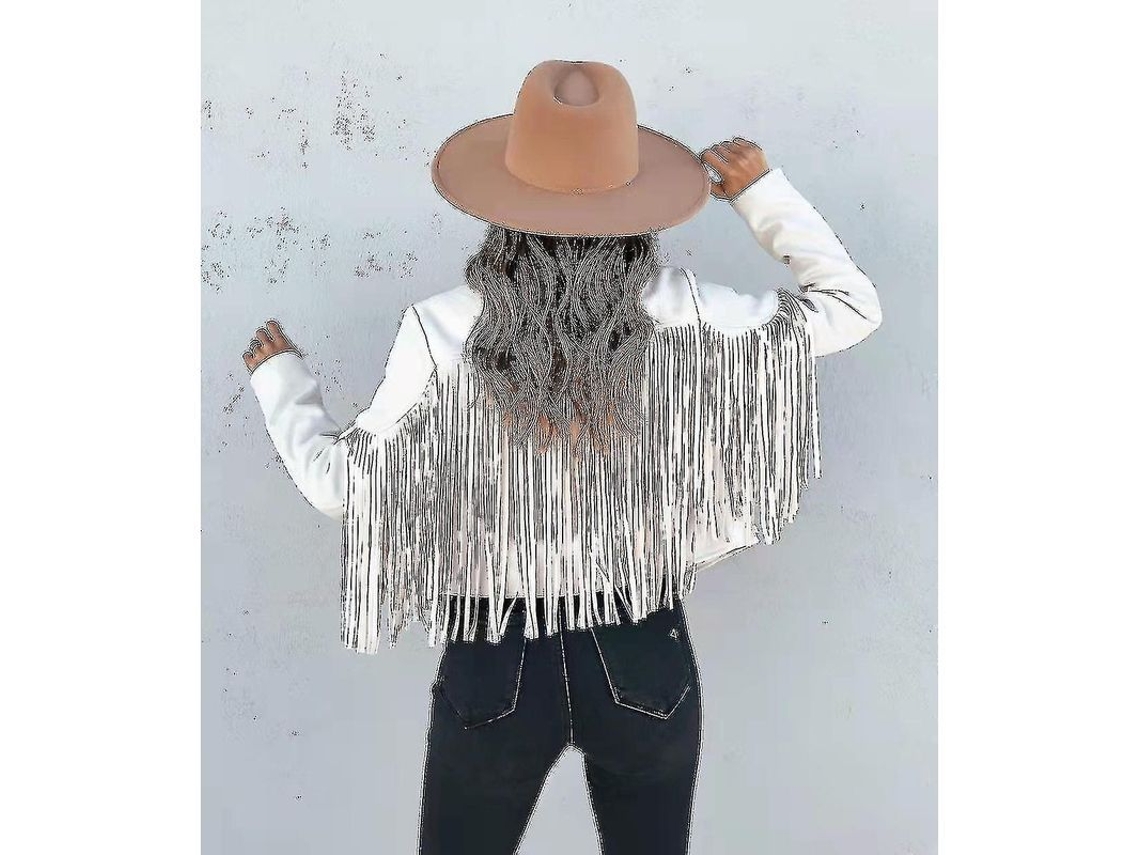 Nuevo Abrigo De Manga Larga Ajustado Para Mujer Con Estampado Y Flecos Para Primavera/otoño/invierno.