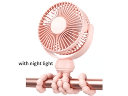 Ventilador RAMPOW de pulpo para cochecito de 6 pulgadas con luz nocturna