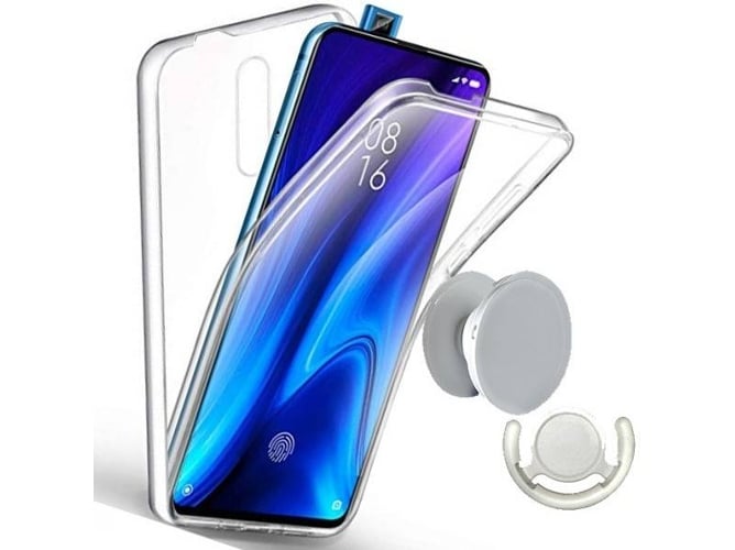 Kit Funda, 1 PopSocket y 1 Soporte PopSocket Xiaomi Mi 9T Pro 360° Transparente