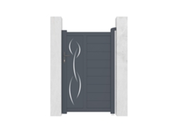 Puerta peatonal gris life 1m H.160cm
