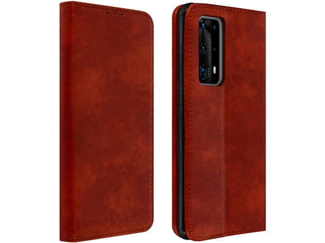 Funda Huawei P40 Pro AVIZAR Libro Marrón