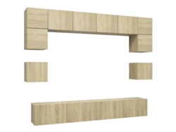 Maison Exclusive - Muebles De Pared De Tv 8 Pzas Aglomerado Color Roble Sonoma