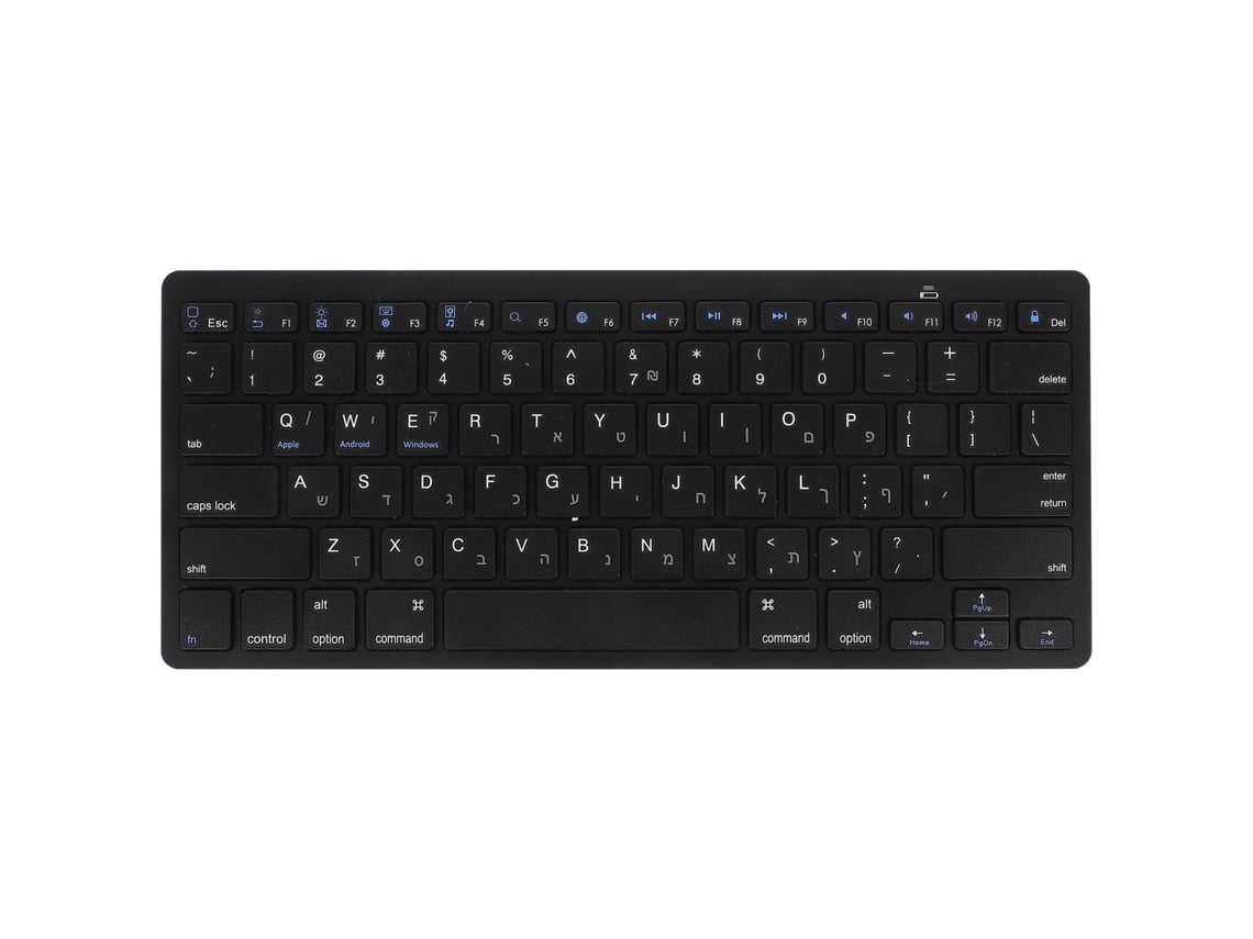 Teclado Inalámbrico Zhiyie, Hebreo, Inalámbrico, Teclado Electrónico Para Ordenador