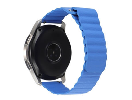 Correa de piel auténtica magnético 22mm para COROS Apex 46mm/Apex Pro/TicWatch Pro 3 - azul
