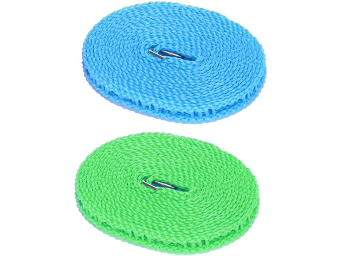 Tendedero Portátil De Nailon De 2 Piezas, 5 M, Para Acampar, Viajar, Uso En Interiores Y Exteriores.