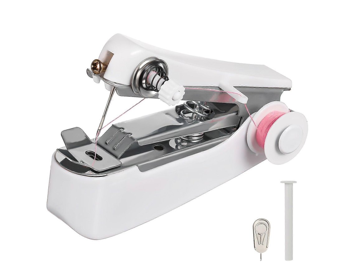 Máquina de coser portátil de mano, minimáquina de coser para coser tela, ropa, bricolaje Nostalgia88