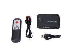 Ays‑31v20 Interruptor De Interfaz Multimedia Hd De 4 Puertos 2.0 Con Dispensador Y Control Remoto Para Ps4 Y Tv