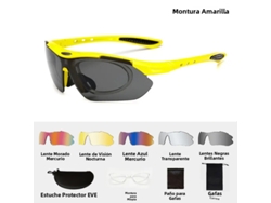 Gafas de ciclismo deportivas unisex MDUG con montura acrílica (amarillas)