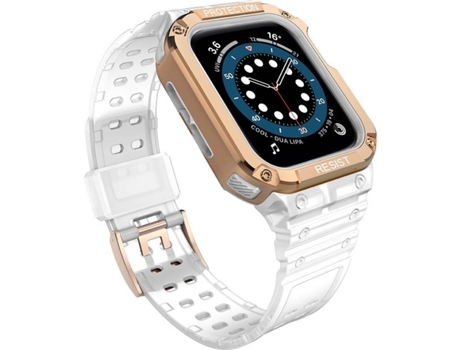 Funda Apple Watch Series 7/6/5/4/3/2/Se LMOBILE (Rosa y Transparente)
