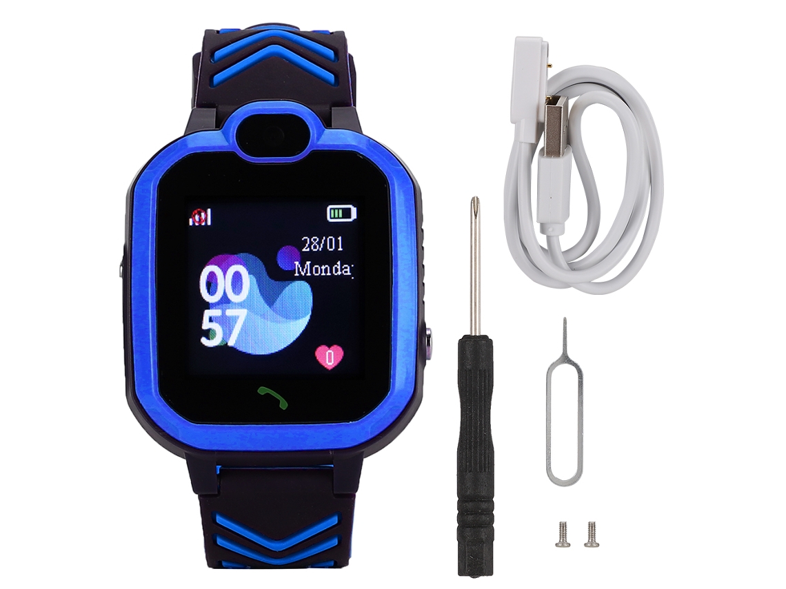 Reloj Inteligente Gps Para Niños Con Resistencia Honda Al Agua Y Posicionamiento Lbs