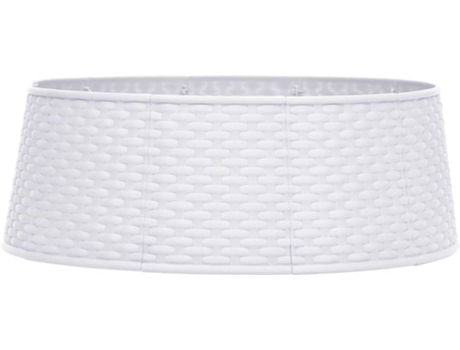 vidaXL Falda del árbol de Navidad blanca Ø65x19,5 cm