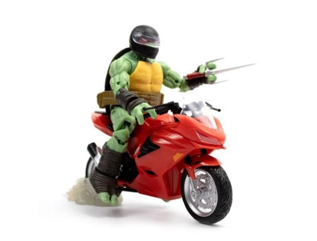 Figura Raphael con Motocicleta Mutants Bst Axn Tortugas Ninja 13 cm
