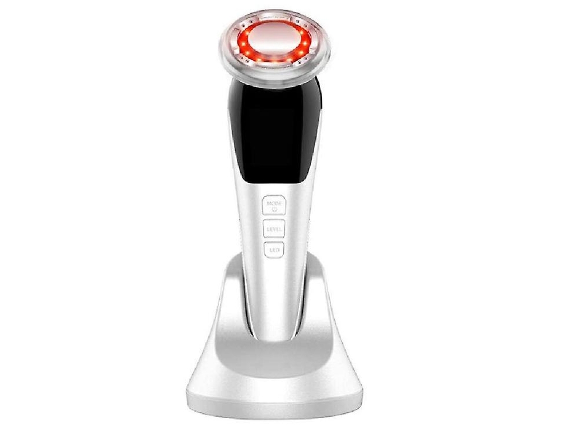 Dispositivo de belleza con luz LED para masaje facial frío y caliente de color blanco Yemaesre