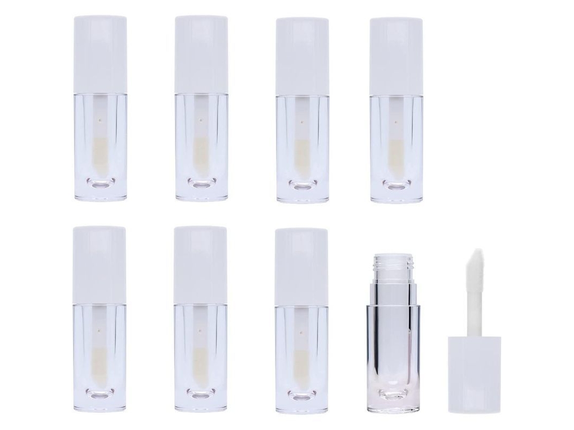 Set De 8 Tubos De Brillo Labial Con Pincel Vacío, Mini Botella Recargable De 6,5 Ml Para Maquillaje.