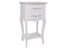 Mesita de Noche WANDERLUST DECO (Madera - Blanco - 38 x 31,5 x 71 cm)