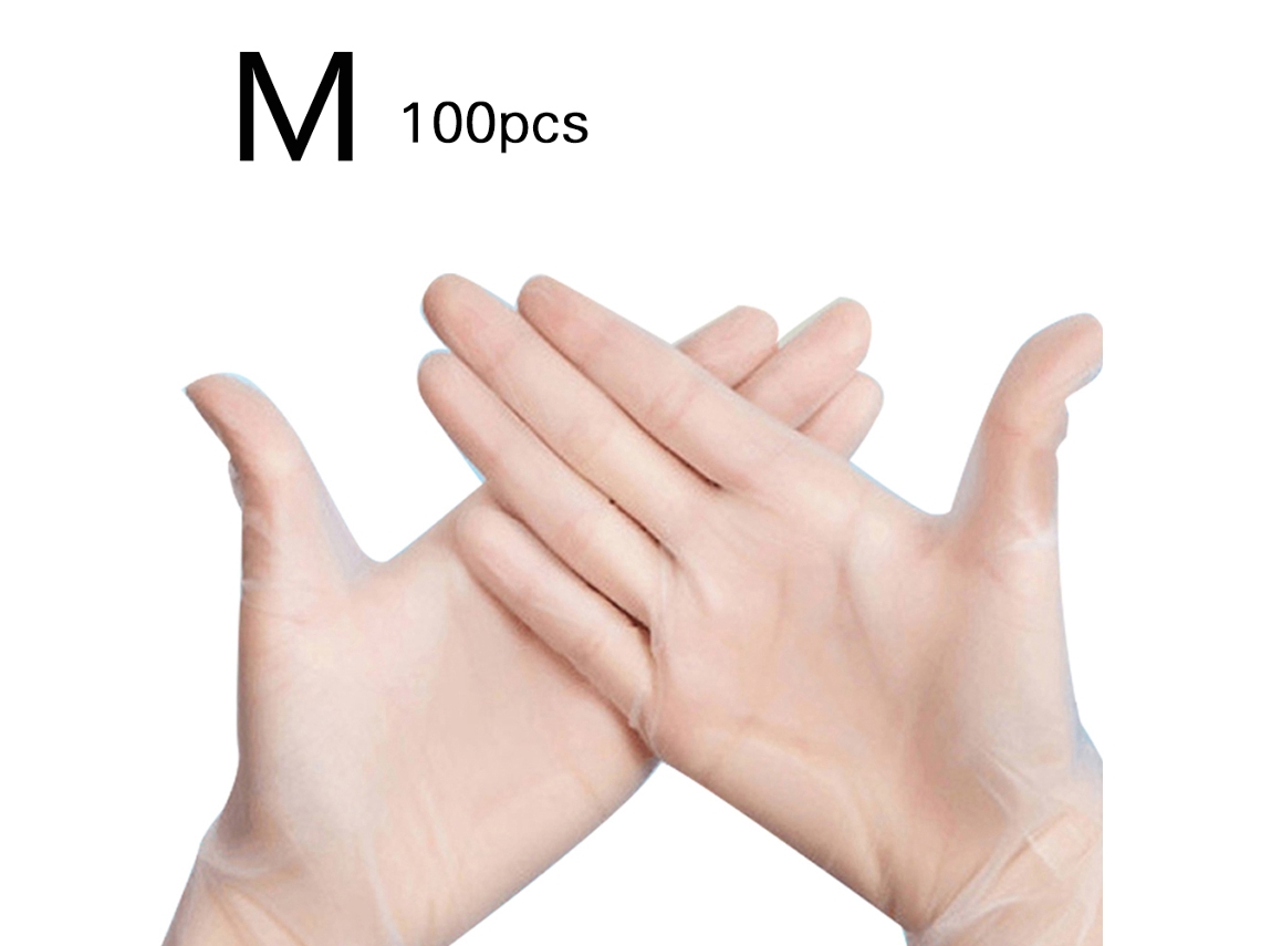 Guantes desechables de PVC de alta elasticidad Baok-100 para limpieza doméstica, tatuajes y cosméticos.