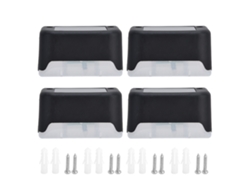 2026-4pcs Luces Solares Para Escaleras Exteriores Impermeables Led Luz Cálida Para Jardín Patio Patios Fences