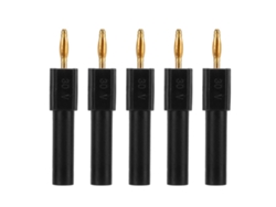 5 Adaptadores Convertidores De Enchufe Banana De 2 Mm A 4 Mm, Macho A Hembra, Latón Pa, Buena Conductividad.