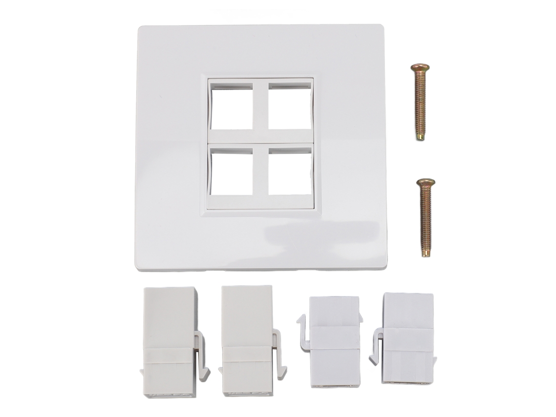 Panel De Pared Ethernet De 4 Puertos Con Interfaz Multimedia Hd, Usb 3.0, 4k 60hz, Para Proyector De Tv.