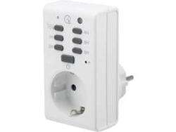 Temporizador de enchufe analógico programa diario 1289333 1800 W IP20 función crepuscular, función de cuenta atrás Renkforce (1289333)