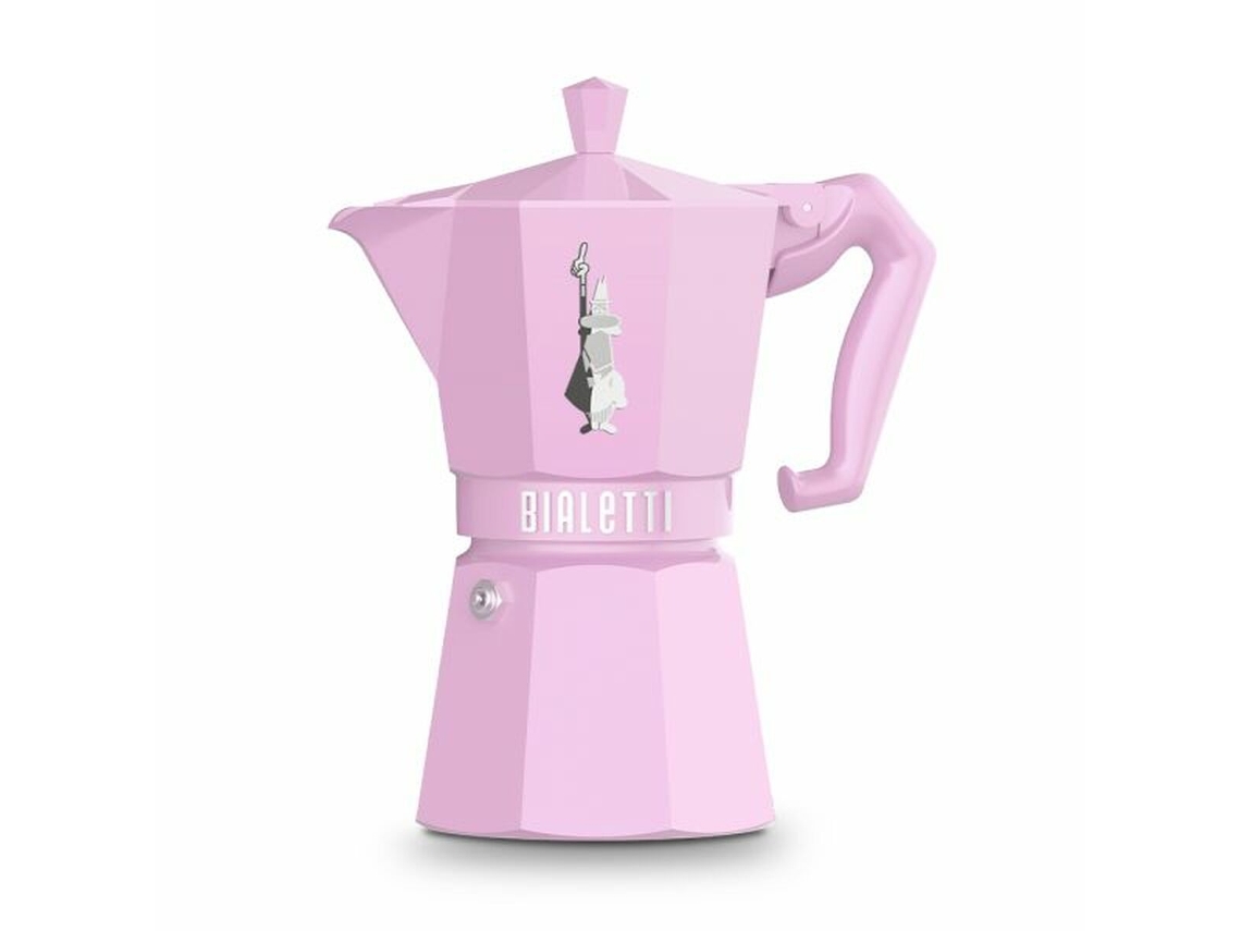 Cafetera italiana Bialetti Moka Exclusive Pink, aluminio, 6 tazas, VETONEK
