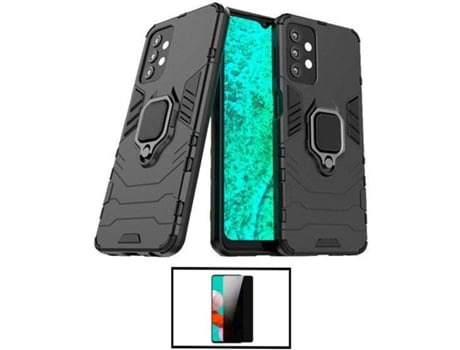 Kit Carcasa + Protector de Pantalla 5D Anti-Spy Samsung Galaxy A52 PHONECARE Negro