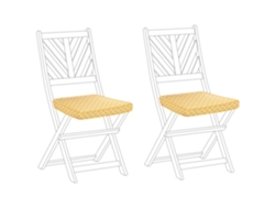 Conjunto de 2 cojines de asiento BELIANI Terni de Poliéster Amarillo 37x34x5