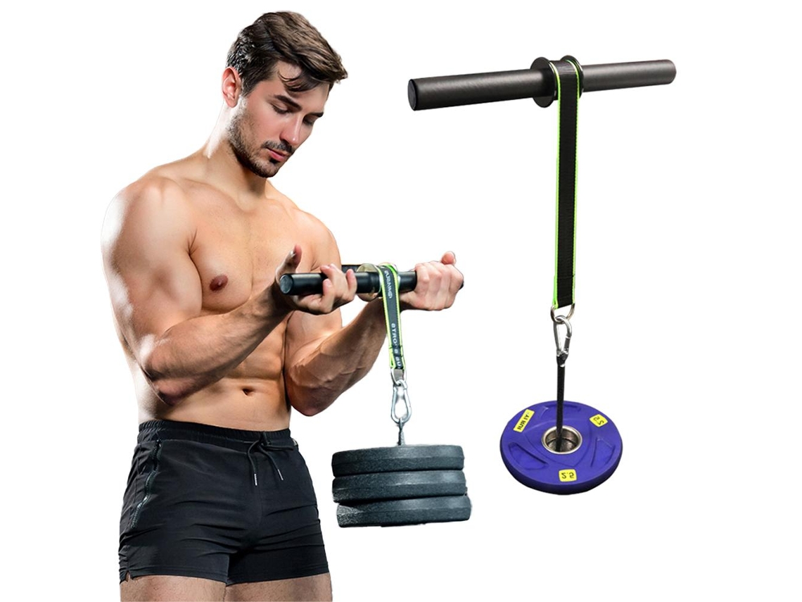 Entrenador De Fuerza Para Antebrazo Y Muñeca, Rodillo Para Desarrollar Músculo Con Base De Mancuernas