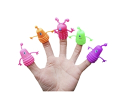 20du26 Juego de 5 marionetas de dedo de plástico TPR para niños, ideales para contar historias al azar.