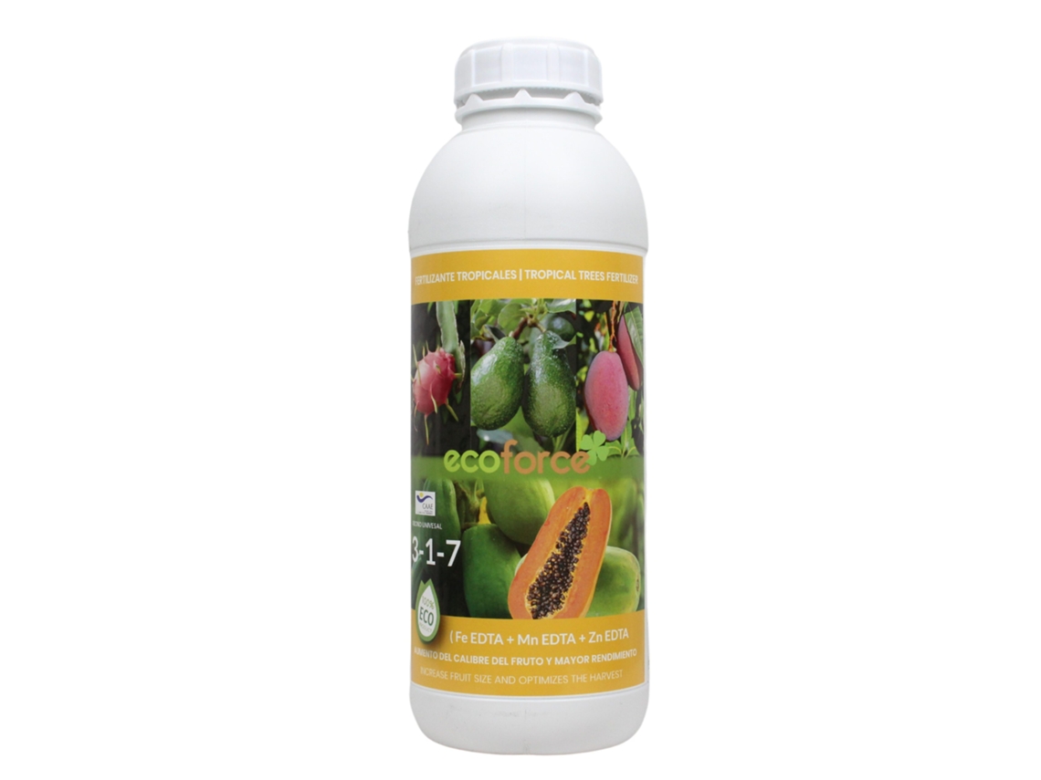 CULTIVERS Fertilizante Tropicales Ecológico 1 L Abono Líquido 100% Orgánico . Mayor Rendimiento y Aumento del Calibre del Fruto