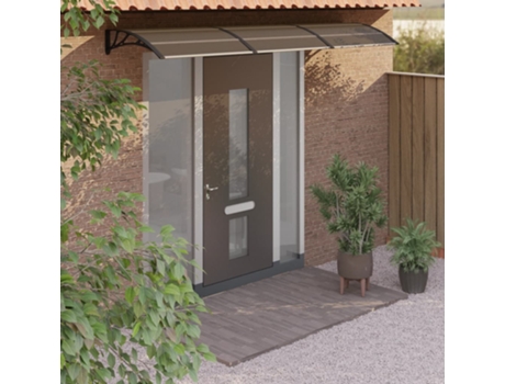 MAISON EXCLUSIVE Marquesina de puerta policarbonato negro 300x80 cm