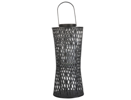 Linterna de madera de bambú negra 58 cm BELIANI Mactan