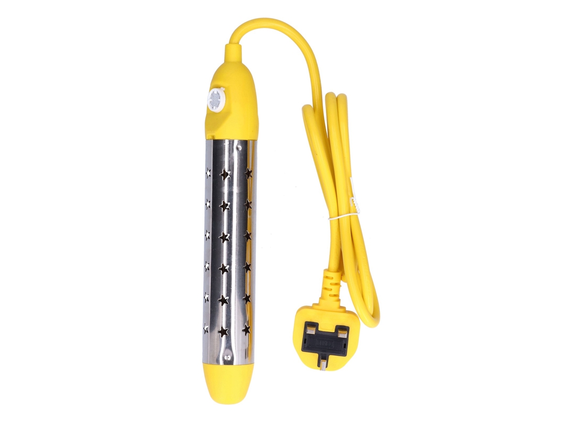 Calentador de inmersión eléctrico portátil de 2500W 220V con apagado automático y protección anti-quemaduras.