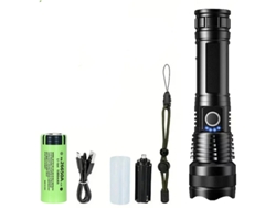 Linterna táctica LED recargable de alta potencia, superbrillante, ideal para caza, emergencias y senderismo nocturno. Aeuzwr