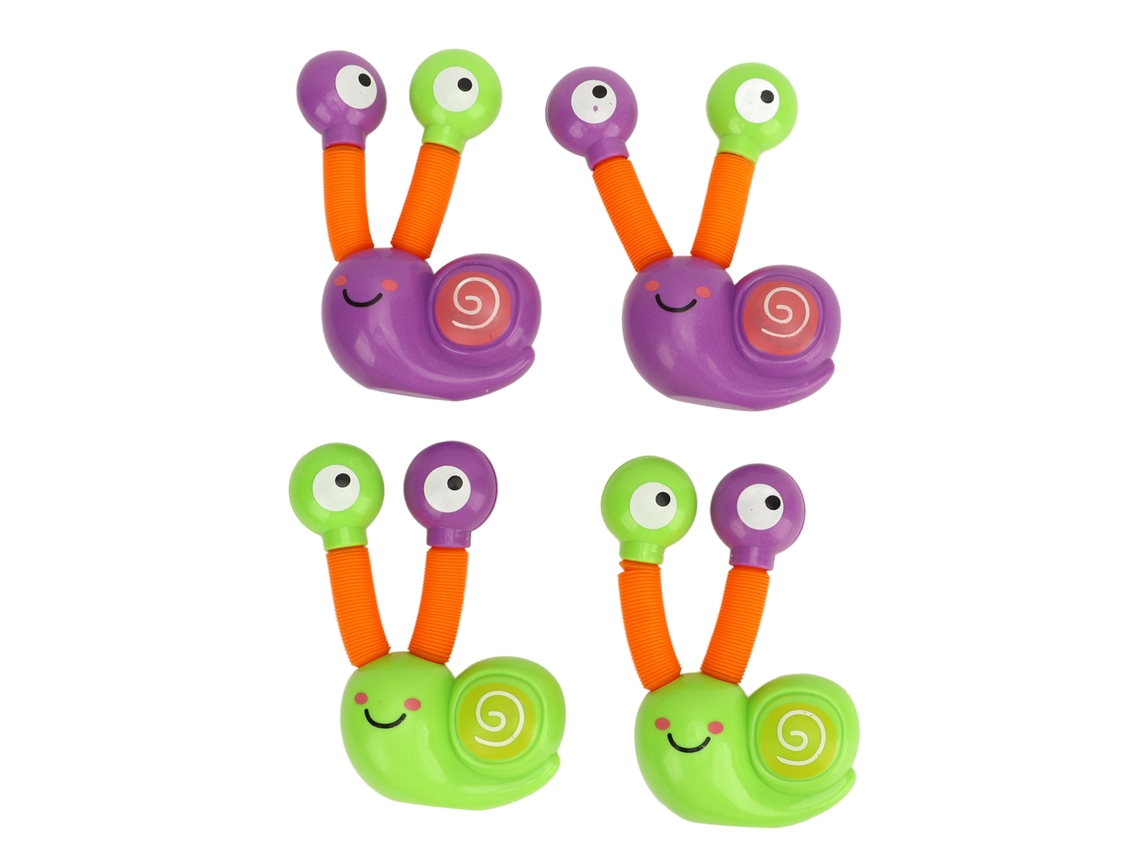 4 Juguetes Telescópicos De Vacío Con Luz, Que Cambian De Forma, Antiestrés, Con Diseño De Dibujos Animados Y Forma De Caracol.