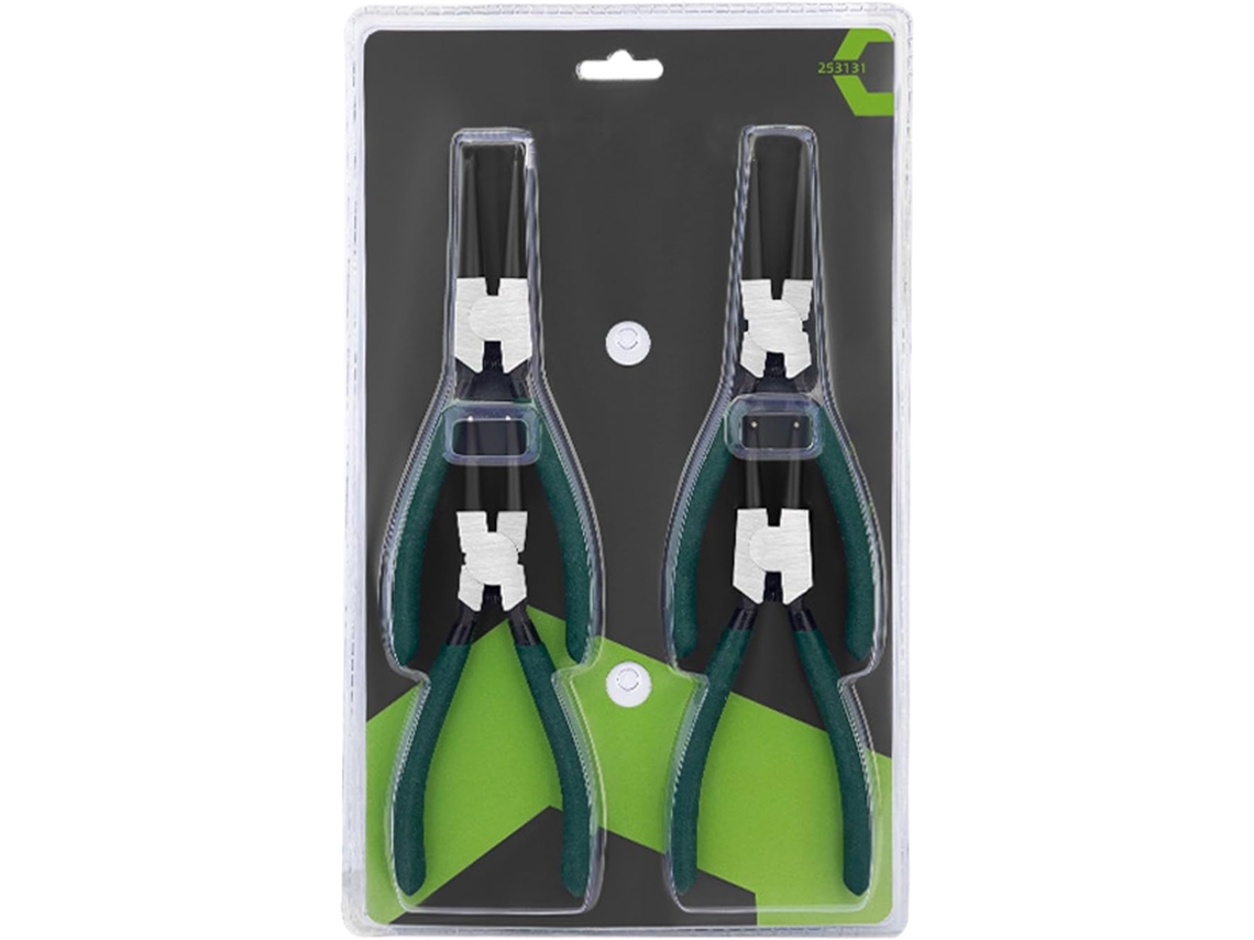 Kit De Alicates Para Anillos Retenci N Externos 18 Cm Con Mordazas Rectas Acero Resistente Y Curvas Mec Nicos