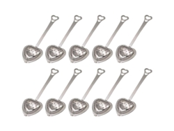Juego De 10 Infusores De Té Con Forma De Corazón - Malla De Acero Inoxidable Para Té Caliente Y Helado.