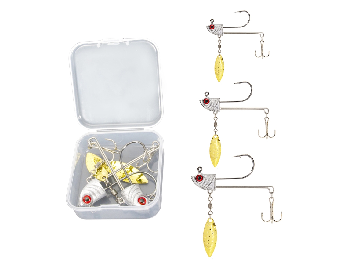 2026rebe-jig Heads De Plomo 7g+10g+17g Con Hoja Para Swimbait, Anzuelos De Pesca Lure Fish Hook Jig Heads