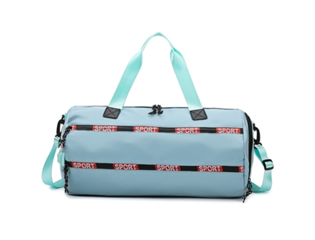 Bolsa Deportiva Para Gimnasio, Bolsa De Lona De Viaje Con Bolsillo Seco Y Húmedo Y Compartimento Para Zapatos, Azul ZMDECQNA