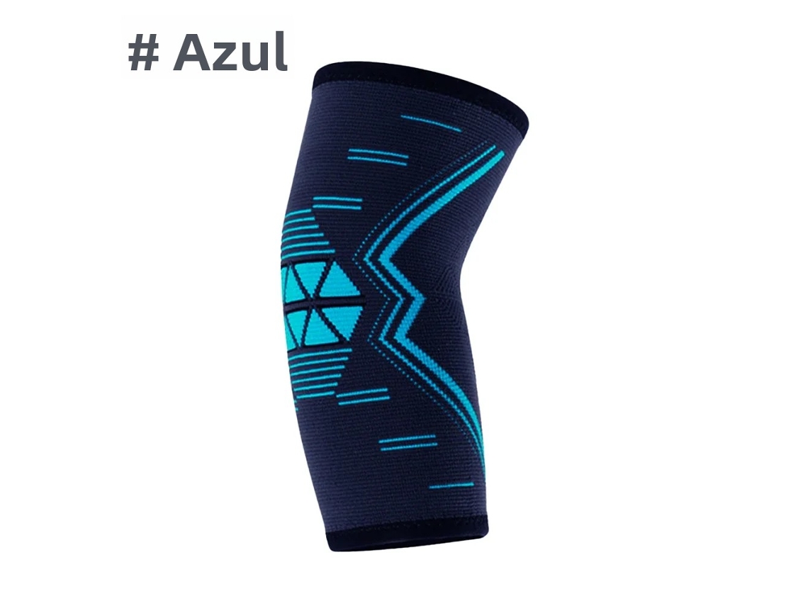 Codera protectora de tejido elástico, manga de compresión tejida, alivia el dolor de tendinitis. Mdug (azul, talla G1)