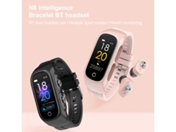 Relógio Inteligente 2-em-1 Com Fones Tws Bluetooth 5.0, Rastreador De Atividade, Monitor De Batimentos Cardíacos E Sono