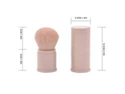 Brocha de maquillaje retráctil portátil, brocha para rubor, brocha para polvos sueltos, Pu7616 Everley891