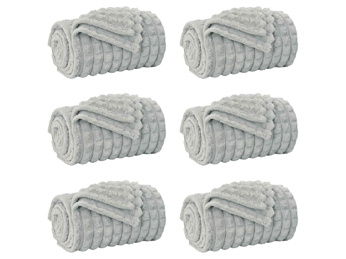 Mantitas De Sofá 6 Uds Gris 240 X 220 Cm Lana