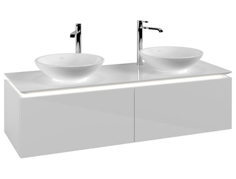Villeroy &amp Boch Legato Vanity unit B591 1400x380x500mm 2 lavabos iluminación LED