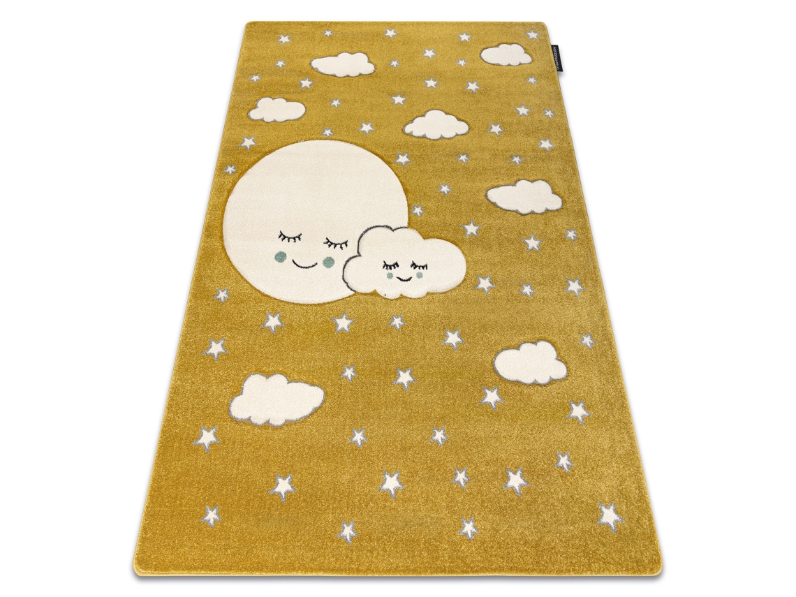 Alfombra Petit Moon Estrellas, Nubes Oro (200 x 290 cm)