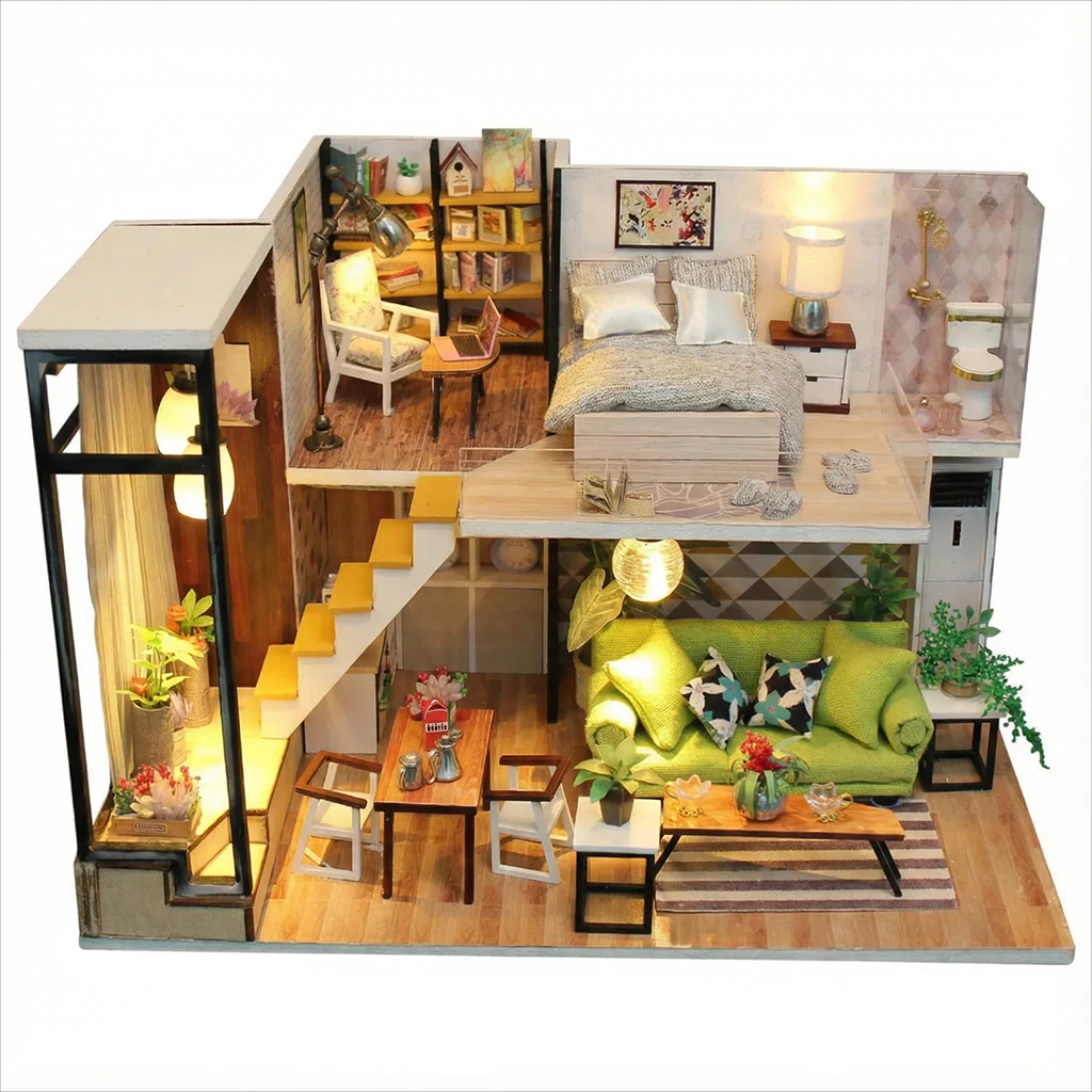 Kit de montaje de cabaña de madera de estilo nórdico para armar usted mismo