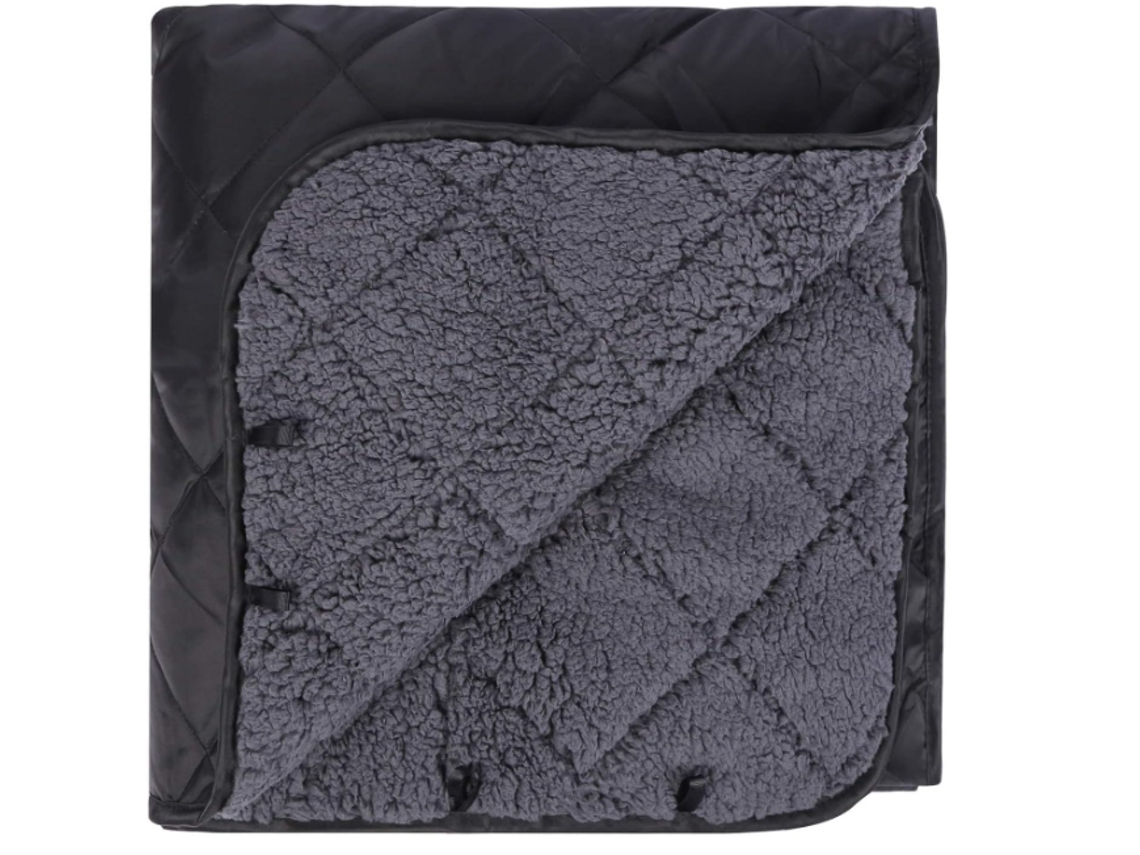 Manta Térmica Impermeable Grande Para Acampar Con Forro De Sherpa, Resistente Al Viento, Para Exteriores, Para Climas Fríos De Invierno, 140