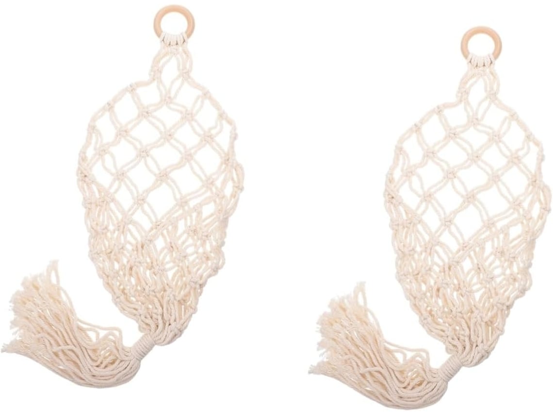 Cesta Colgante De Macramé Para Frutas Adecuada Balcones Proyectos Jardinería Decoración Del Hogar Oficina