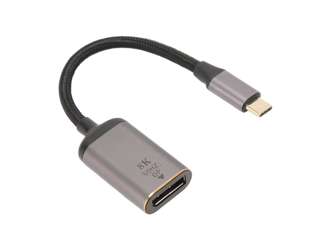 Adaptador Usb C A Displayport De Aleación De Aluminio 8k 30hz 4k 144hz Hdr Usb C Macho A Dp Hembra